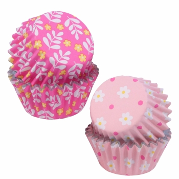 Mini Cupcake Baking Cases - Flowers